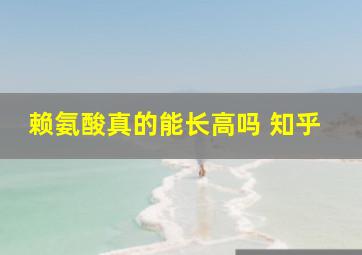 赖氨酸真的能长高吗 知乎